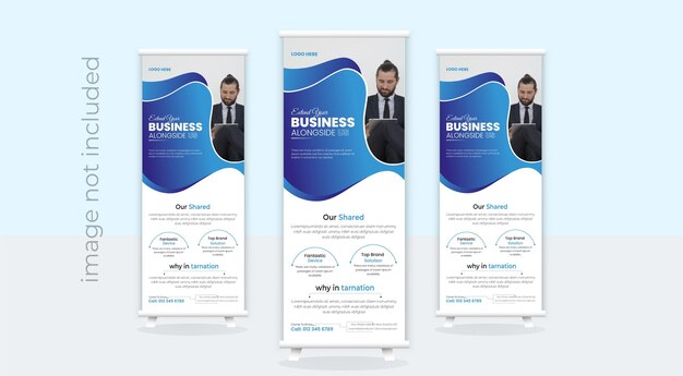 diseño creativo sencillo de pancartas enrollables