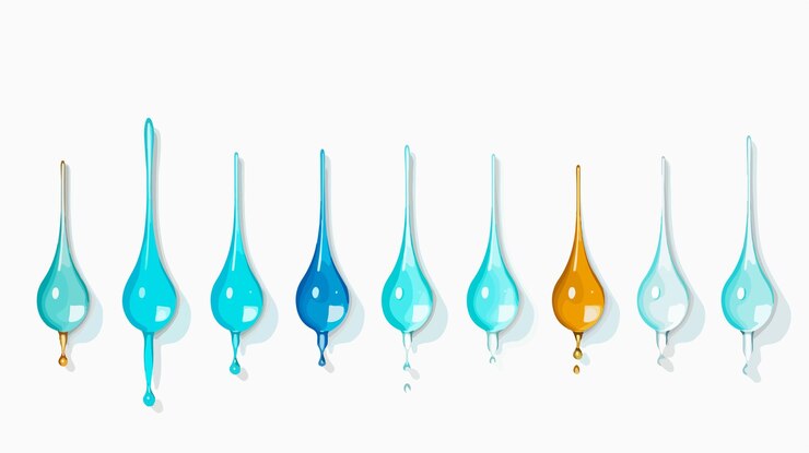 Vector diseño creativo de símbolos vectoriales hechos de dibujos animados de gotas