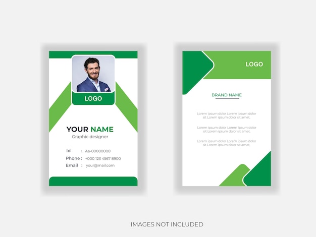 diseño creativo de tarjetas de identificación