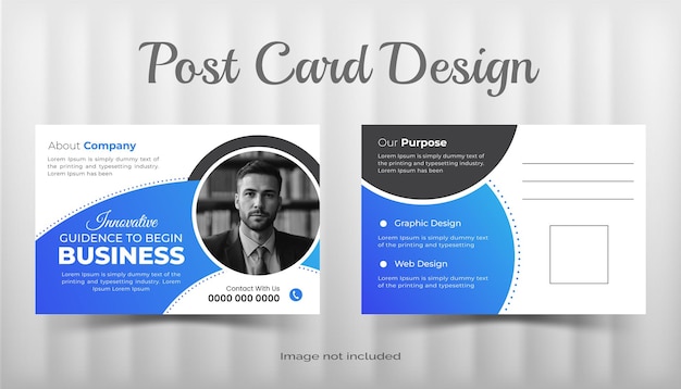 Vector diseño creativo de tarjetas postales de marketing corporativo moderno plantilla de diseño de identidad empresarial