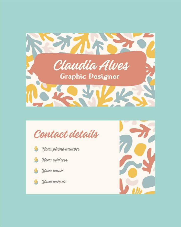 Vector diseño creativo de tarjetas de visita de diseñador gráfico