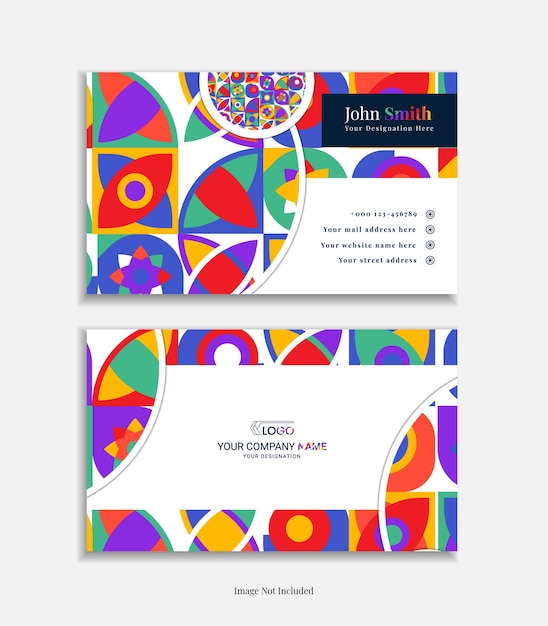 Diseño creativo de tarjetas de visita profesionales y modernas con formas abstractas mínimas