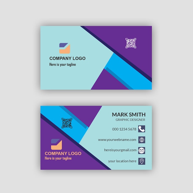 Vector diseño creativo de tarjetas de visita