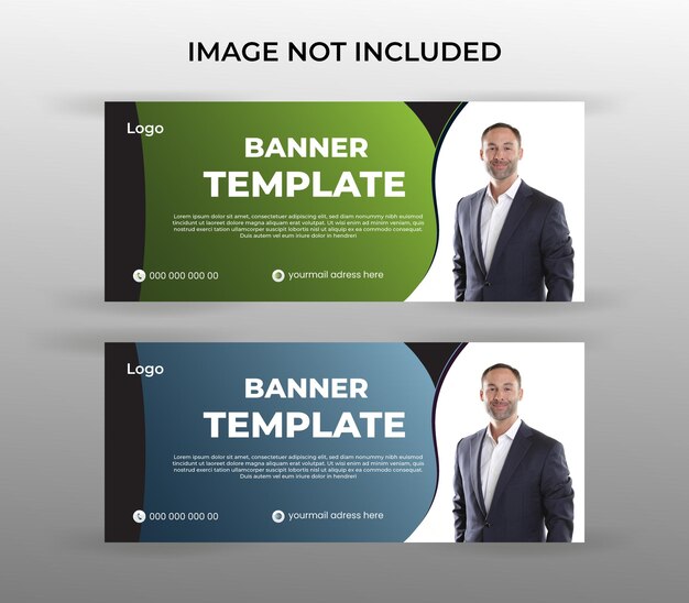 Diseño creativo de web Banner plantilla de identidad corporativa