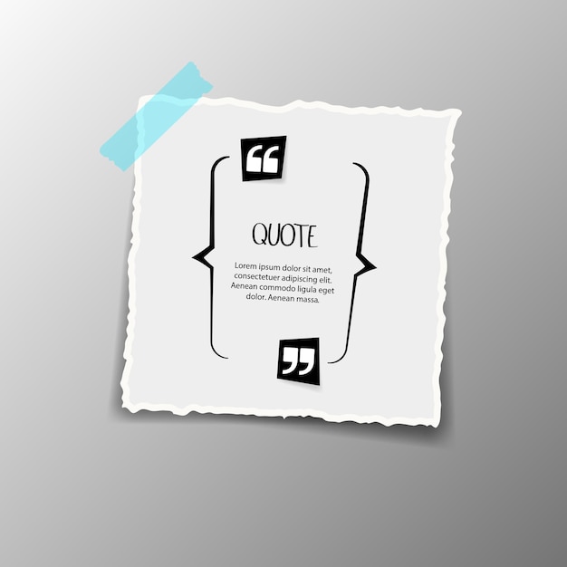 Diseño de cuadro de texto con papeles de notas.