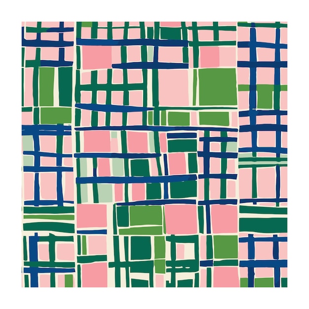 Diseño a cuadros moderno de mediados de siglo
