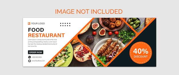 Diseño de la cubierta de facebook de alimentos