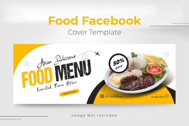 Diseño de la cubierta de facebook de alimentos