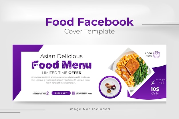 Diseño de la cubierta de facebook de alimentos