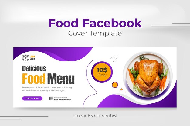 Diseño de la cubierta de facebook de alimentos