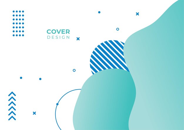 Diseño de cubierta geométrica colorida