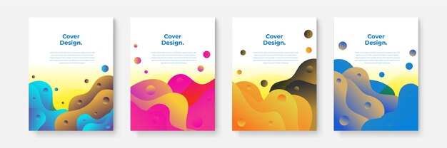 Diseño de cubierta geométrica colorida