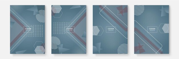 Diseño de cubierta geométrica colorida