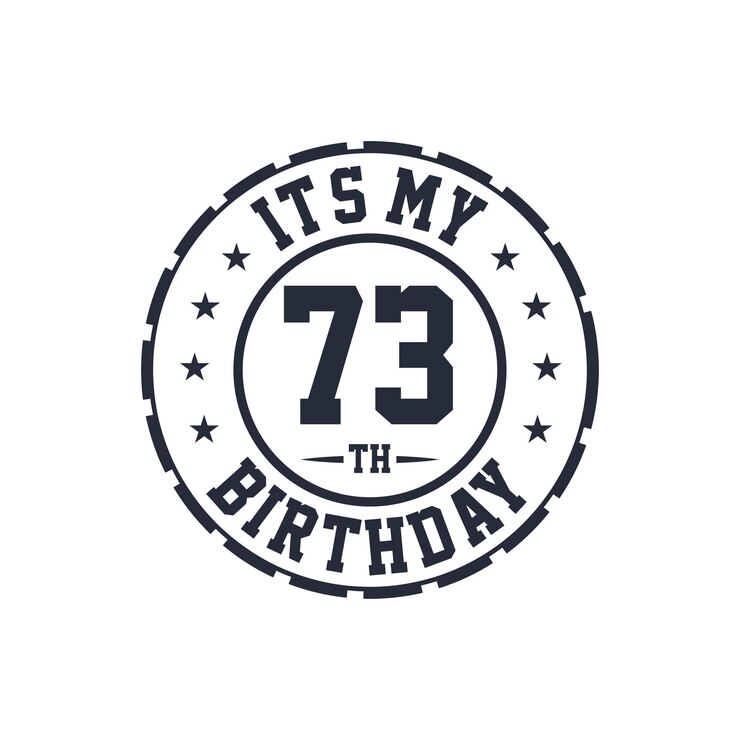 Vector diseño de cumpleaños de 73 años es mi 73o cumpleaños