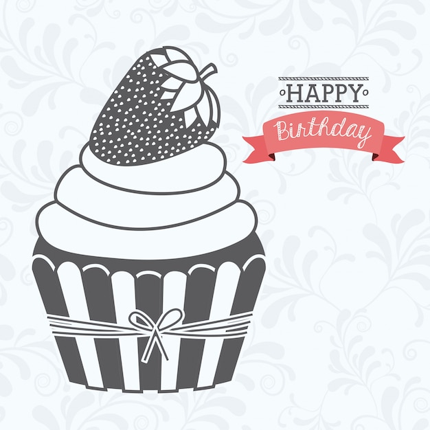 Diseño de cumpleaños, ilustración vectorial