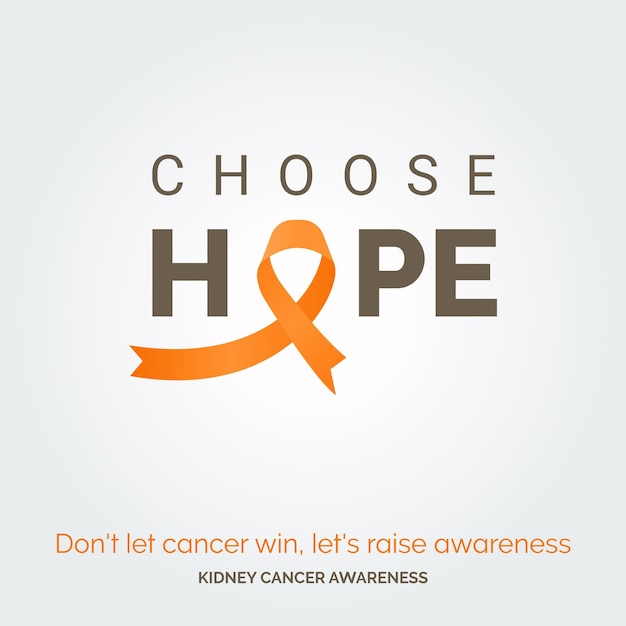Diseño de una cura Vector de fondo Campaña de concientización sobre el cáncer de riñón