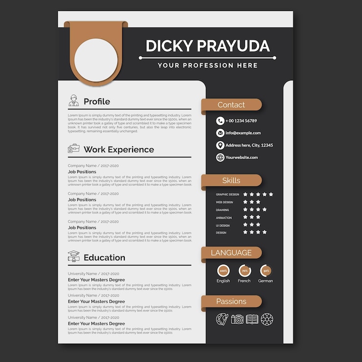 Vector diseño de cv
