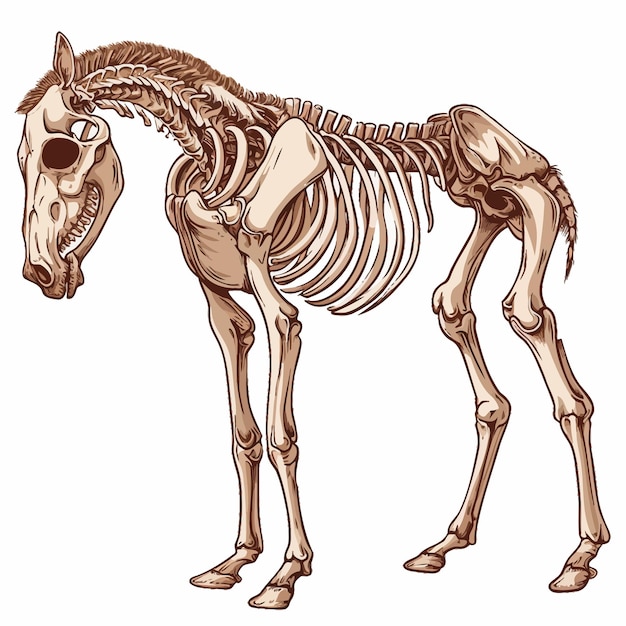 Vector diseño_de_ilustracion_vectorial_de_esqueleto_de_caballo