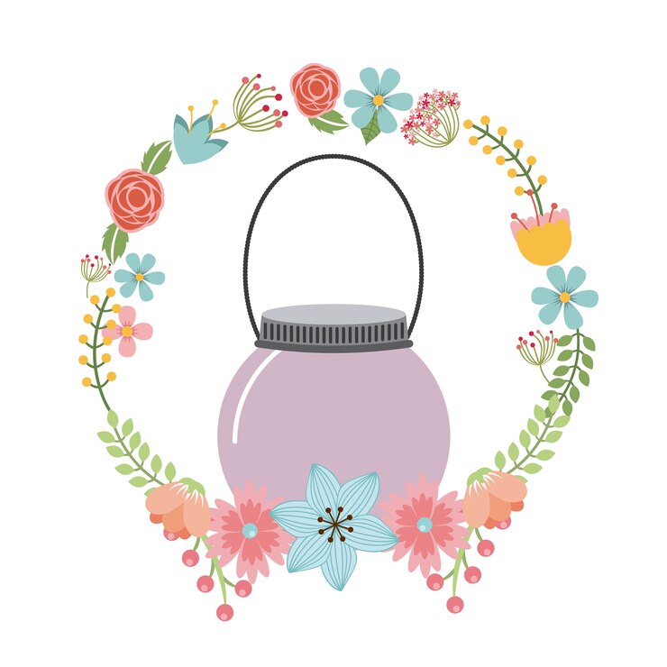 Vector diseño de decoración floral
