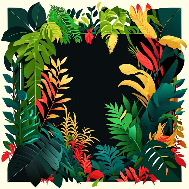 Vector diseño de decoración de follaje de árbol de monstera verde de fondo de patrón de hojas de palma tropical