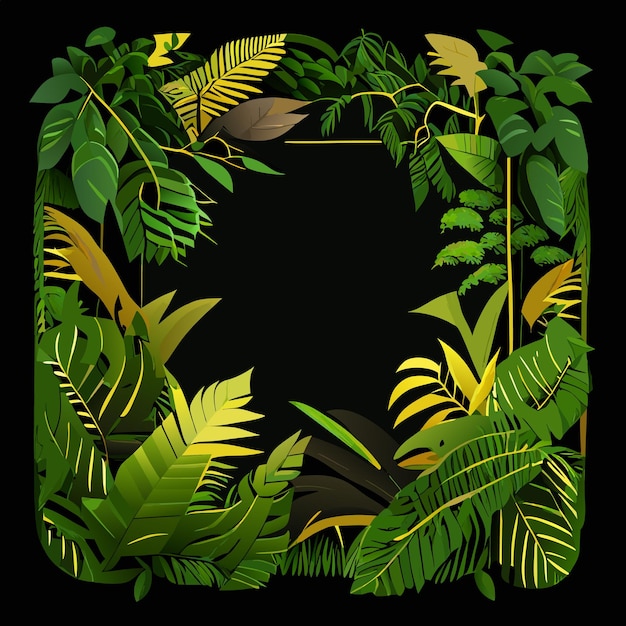 Vector diseño de decoración de follaje de árbol de monstera verde de fondo de patrón de hojas de palma tropical