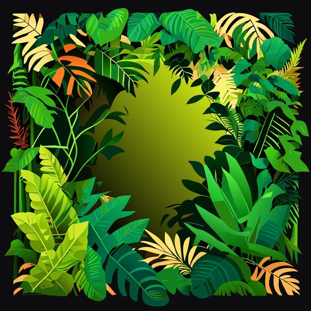 Vector diseño de decoración de follaje de árbol de monstera verde de fondo de patrón de hojas de palma tropical