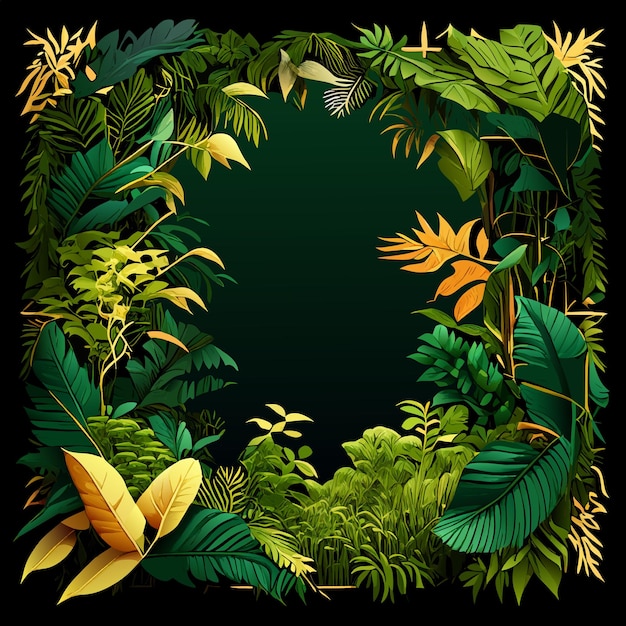 Vector diseño de decoración de follaje de árbol de monstera verde de fondo de patrón de hojas de palma tropical