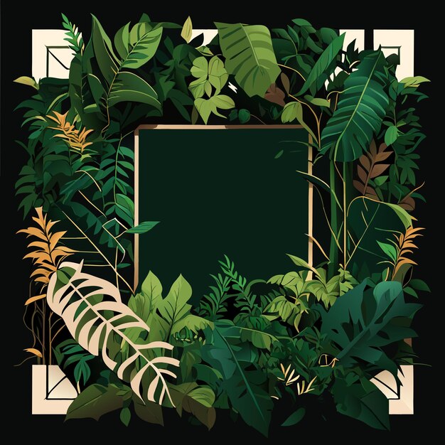 Vector diseño de decoración de follaje de árbol de monstera verde de fondo de patrón de hojas de palma tropical