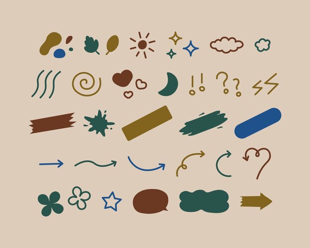 diseño de decoración simple escribiendo garabates