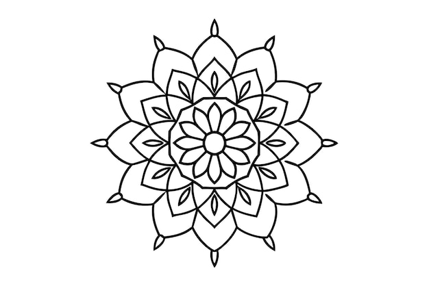 Diseño decorativo de mandala para la ilustración de libros de colorear inspiración 12