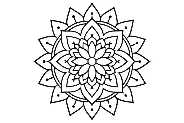 Diseño decorativo de mandala para ilustrar libros de colorear ejemplos 4