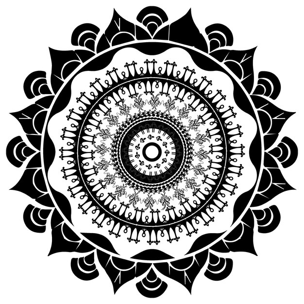Diseño decorativo y ornamental de mandala libre
