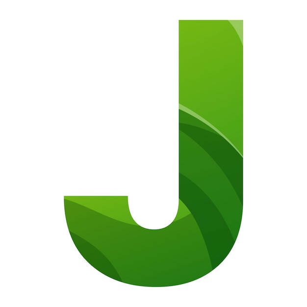 Vector diseño degradado colorido inicial de letra j