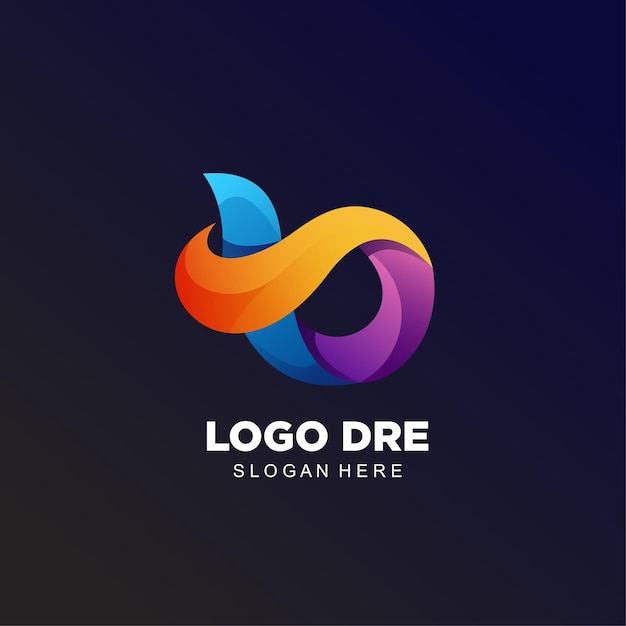 Diseño de degradado colorido de logotipo empresarial