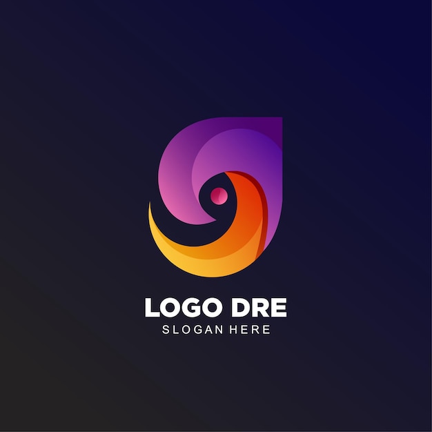 Diseño de degradado colorido de logotipo empresarial