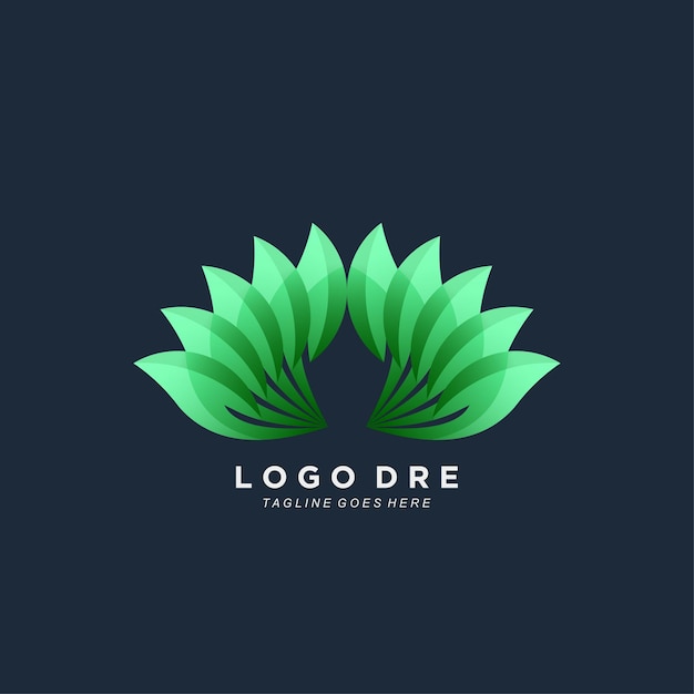 Diseño degradado colorido del logotipo de la flor