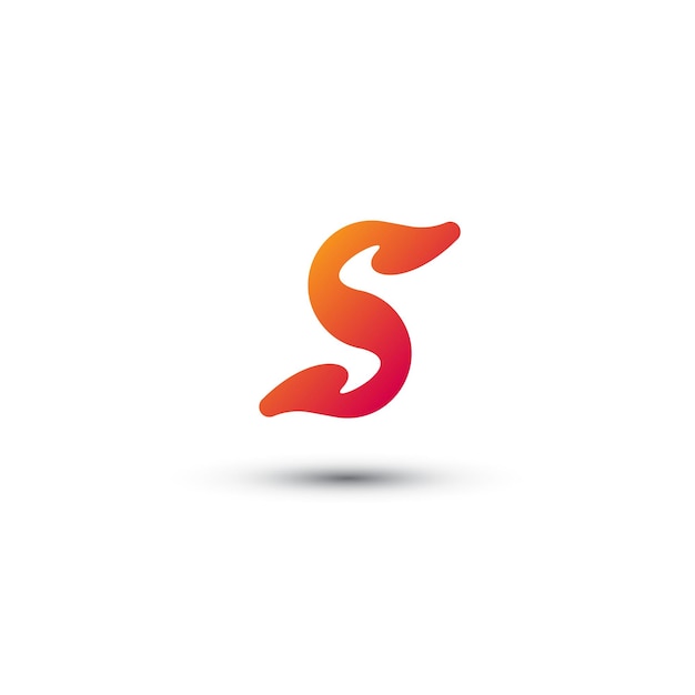 Diseño de degradado de logotipo de letra única S