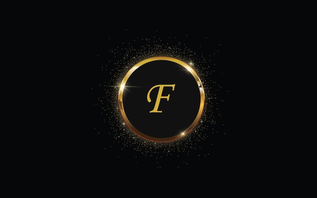 Diseño degradado de lujo con logotipo de letra F