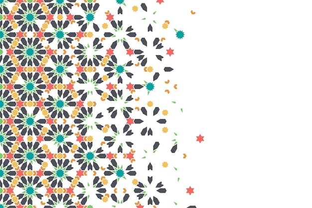 Diseño degradado mosaico en auténtico estilo árabe