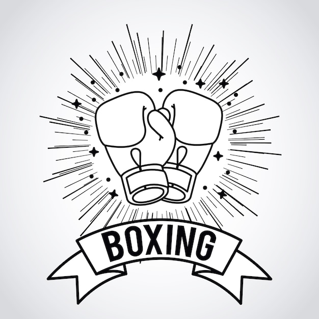 diseño de deporte de boxeo