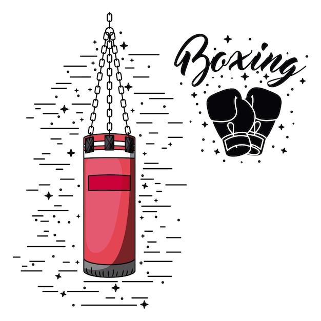 Vector diseño de deporte de boxeo