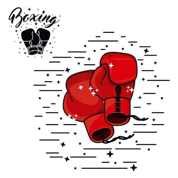 Vector diseño de deporte de boxeo