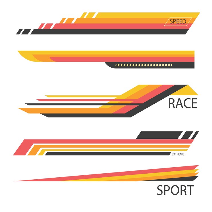 Diseño de deporte de carrera de etiqueta de vector sin límite
