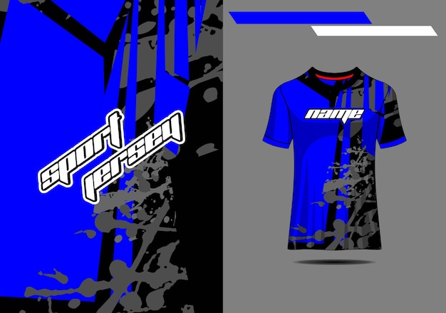 Vector diseño deportivo de camiseta para carreras jersey ciclismo fútbol juego premium