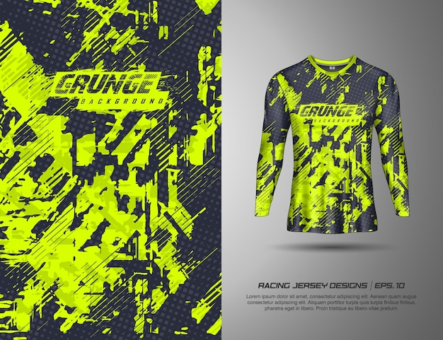 Diseño deportivo de camiseta de manga larga para jersey de carreras, ciclismo, fútbol, juegos, motocross