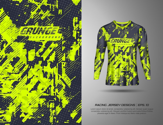 Diseño deportivo de camiseta de manga larga para jersey de carreras, ciclismo, fútbol, juegos, motocross