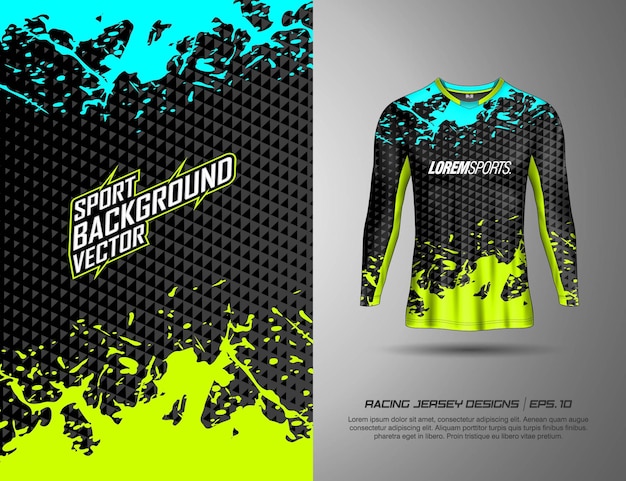 Diseño deportivo de camiseta de manga larga para juegos de fútbol de ciclismo de jersey de carreras
