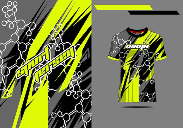 Diseño deportivo de camiseta universal para camisetas de carreras, ciclismo, fútbol, juegos, vector premium.