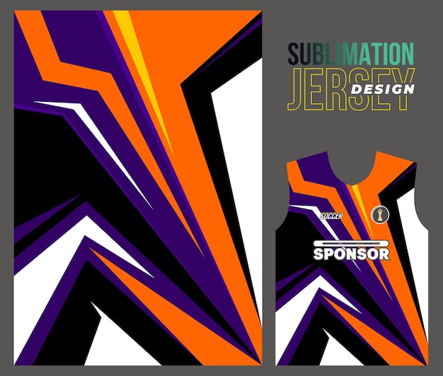 Vector diseño deportivo de camisetas vectoriales para carreras de ciclismo, fútbol, juegos de motocross