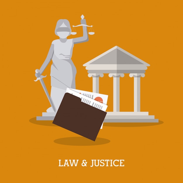 Vector diseño de derecho y justicia